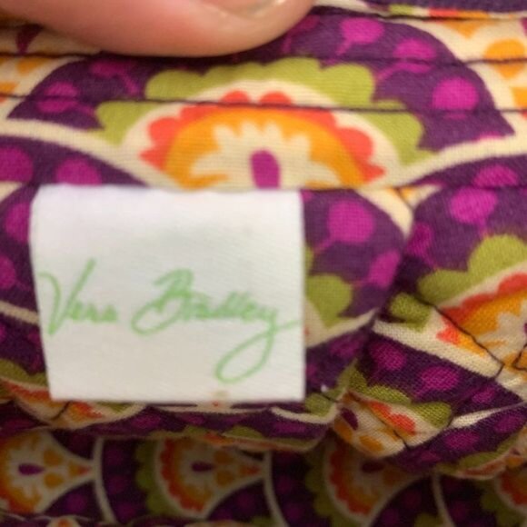 Vera Bradley Quilted Floral Adjustable Crossbody Bag Purple Multicolor Cotton - Picture 5 of 6